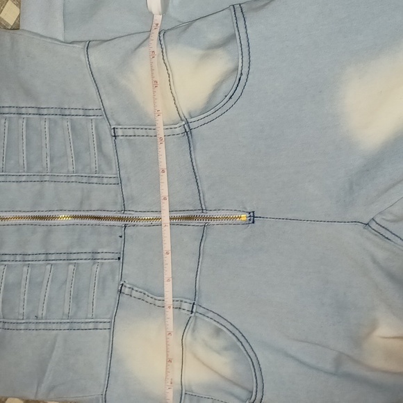 Denim Sleeveless Jumpsuit Small - Picture 9 of 10